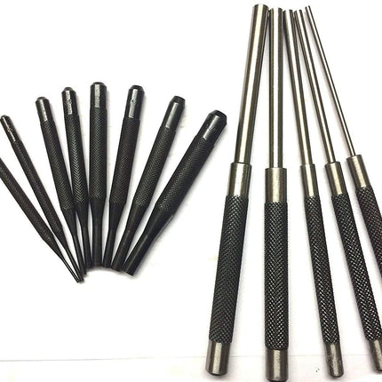 Set of 5 Pcs Long & 8 Pcs Short Drive Bolt Catch Roll Pin Punch Set-Hard & Ground/Imperial Assembly Kit