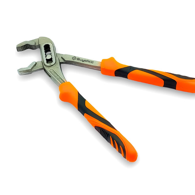 Buyohlic International 10-Inch Self Adjusting Locking Groove Joint Pliers, V-Jaw Alligator Water Pump Pliers