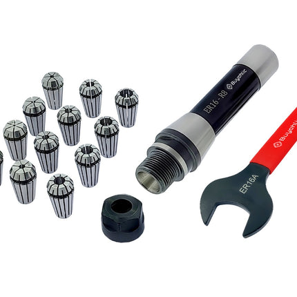 ER16 - 12 Pcs Collet Set  Range1/32- 3/8" Milling Collet Adopter With Spanner