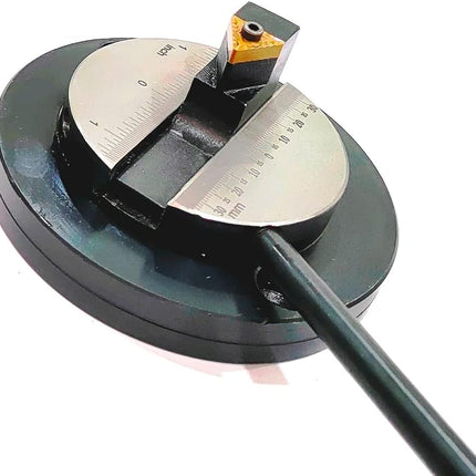 Lathe Round Base Ball Turning Attachment with Graduation Scale with 10 x Spare Cutting Bit Box