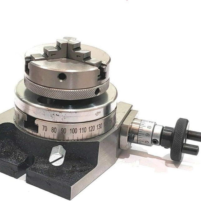 3"/ 80 mm Regular Rotary Table With Small Chucks and back Plate