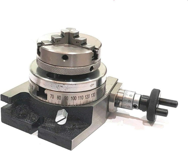 3"/ 80 mm Regular Rotary Table With Small Chucks and back Plate