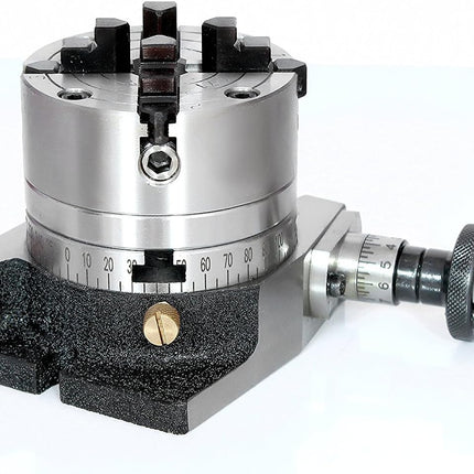 3"/ 80 mm Regular Rotary Table With Small Chucks and back Plate