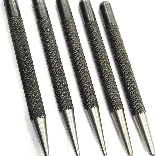 Set of 5 Pcs Center Punch-Imperial Standard Hard Metal-Wood Working Hand Tools
