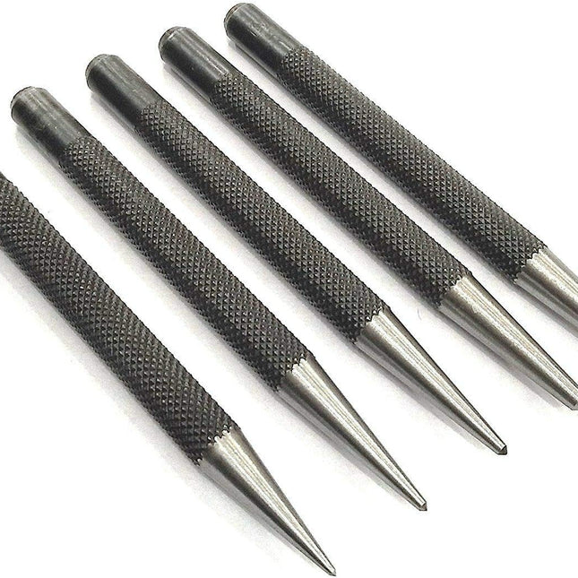 Set of 5 Pcs Center Punch-Imperial Standard Hard Metal-Wood Working Hand Tools