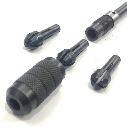3 Piece Pin Chuck Set-Capacity: 0"-1/32", 1/32"-1/16", 1/16"-3/32"-Small Drill Bits