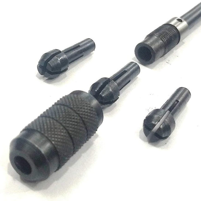 3 Piece Pin Chuck Set-Capacity: 0"-1/32", 1/32"-1/16", 1/16"-3/32"-Small Drill Bits