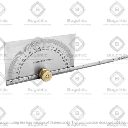 Buyohlic Stainless Steel Protractor 0-180 degrees Machine Tools