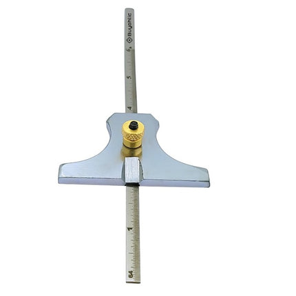 Engineer's Depth Gauge cum Ruler Metric & Imperial 6"/ 150 mm