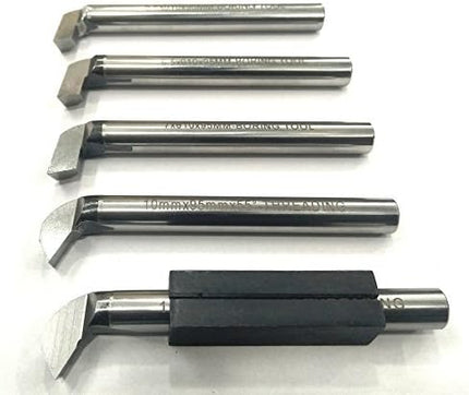 Buyohlic Set of 5 Pc. High Speed Steel  M2 Grade Including Internal Boring & Threading Tool