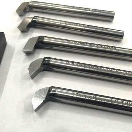 Buyohlic Set of 5 Pc. High Speed Steel  M2 Grade Including Internal Boring & Threading Tool