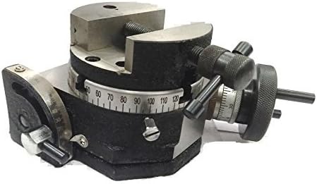 HV 4" (100 mm) Tilting Milling Indexing Horizontal Vertical Rotary Table with Round Vice- Metal Working