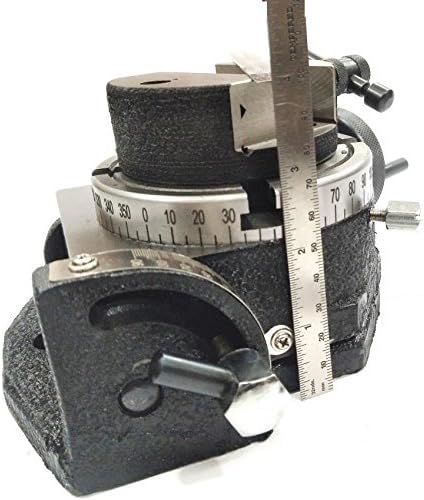 HV 4" (100 mm) Tilting Milling Indexing Horizontal Vertical Rotary Table with Round Vice- Metal Working