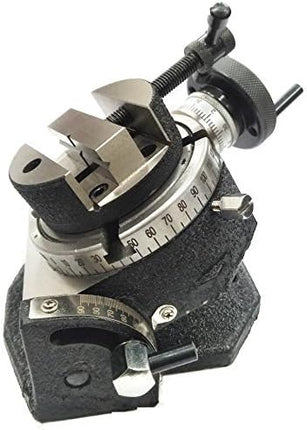 HV 4" (100 mm) Tilting Milling Indexing Horizontal Vertical Rotary Table with Round Vice- Metal Working