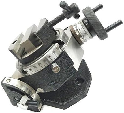 HV 4" (100 mm) Tilting Milling Indexing Horizontal Vertical Rotary Table with Round Vice- Metal Working