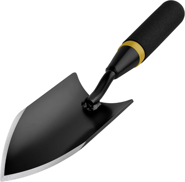 Buyohlic Gardening Hand Trowel – Heavy Duty Carbon Steel with Rubberized Grip, Ideal for Soil Digging, Planting & Transplanting