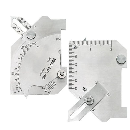 Welding Ruler Bridge Cam Gauge Weld Bead Measurement Tool Stainless Steel Inspection Gauge For Surface Butt Joints Throat Checking Metric and Ulnar Scales