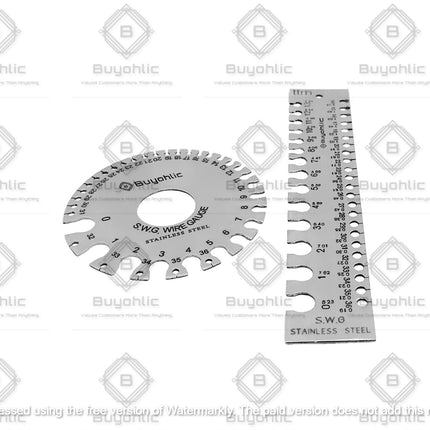 SWG Metal Wire Sheet Thickness Diameter Gauge