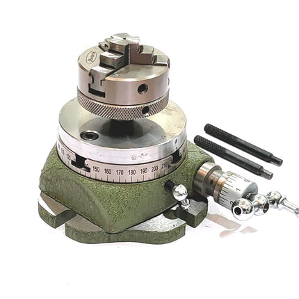 Small Watchmaker 2-3/4" (2.75 Inch) Rotary Table with 50 mm Chuck and Back Plate