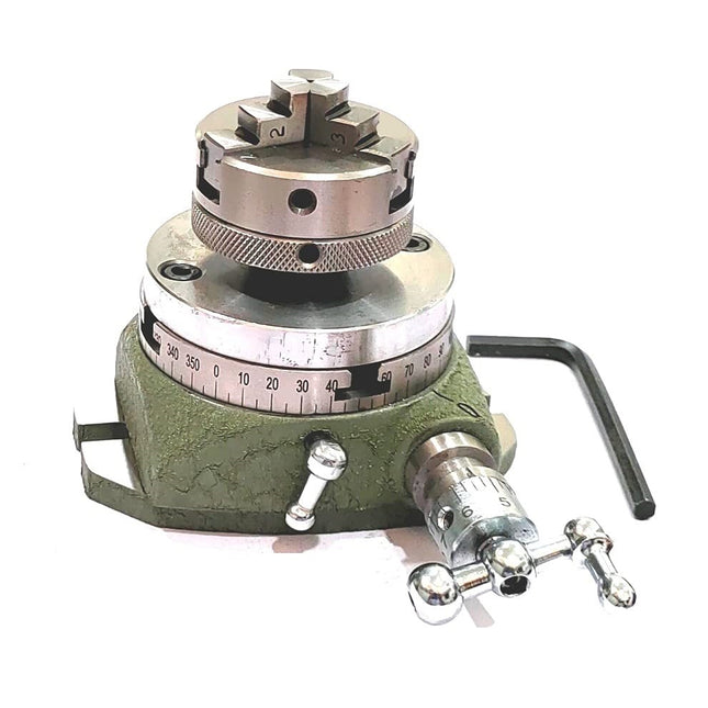 Small Watchmaker 2-3/4" (2.75 Inch) Rotary Table with 50 mm Chuck and Back Plate