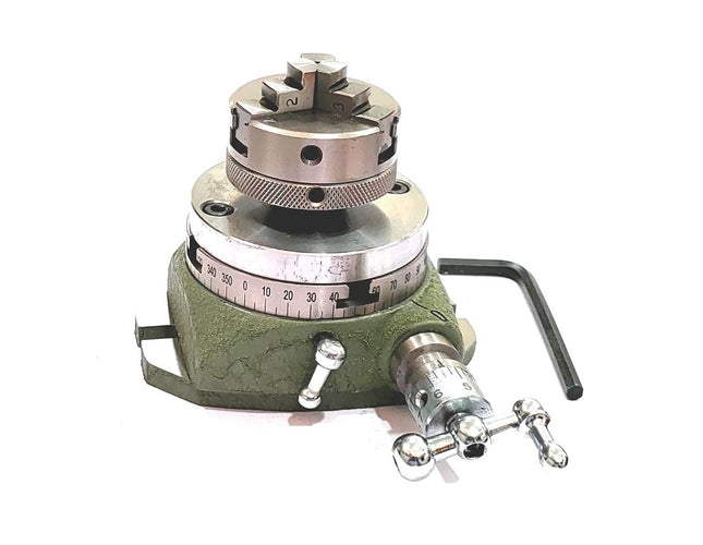 Small Watchmaker 2-3/4" (2.75 Inch) Rotary Table with 50 mm Chuck and Back Plate