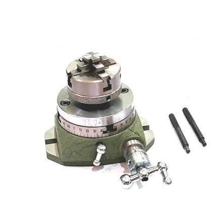 Small Watchmaker 2-3/4" (2.75 Inch) Rotary Table with 50 mm Chuck and Back Plate