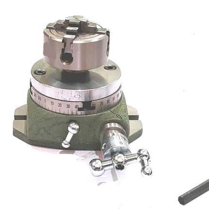 Small Watchmaker 2-3/4" (2.75 Inch) Rotary Table with 50 mm Chuck and Back Plate