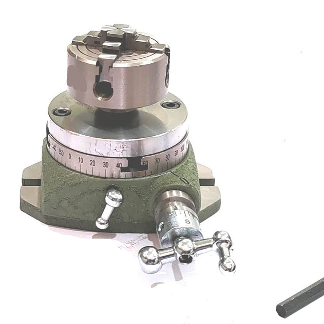 Small Watchmaker 2-3/4" (2.75 Inch) Rotary Table with 50 mm Chuck and Back Plate