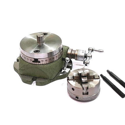 Small Watchmaker 2-3/4" (2.75 Inch) Rotary Table with 50 mm Chuck and Back Plate