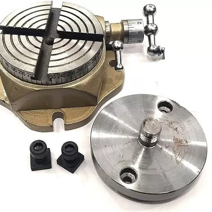 Small Watchmaker 2-3/4" (2.75 Inch) Rotary Table with 50 mm Chuck and Back Plate
