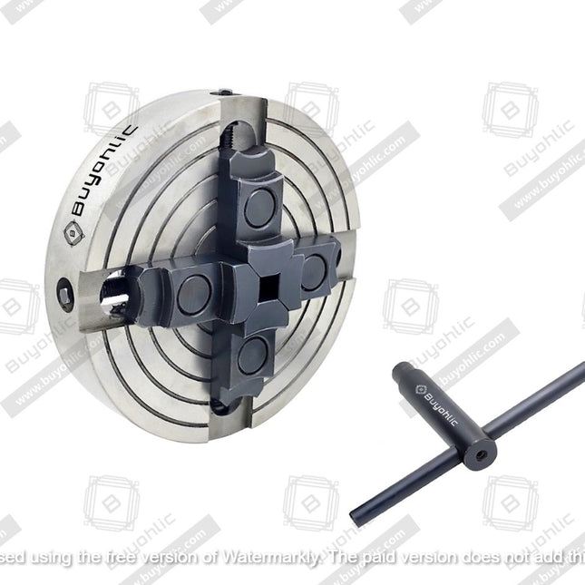 4-Jaws x 6" Inches Wood Lathe Chuck Threaded 3/4-16 with Independently Adjustable/Reversible Jaws