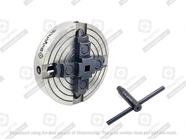 4-Jaws x 6" Inches Wood Lathe Chuck Threaded 3/4-16 with Independently Adjustable/Reversible Jaws