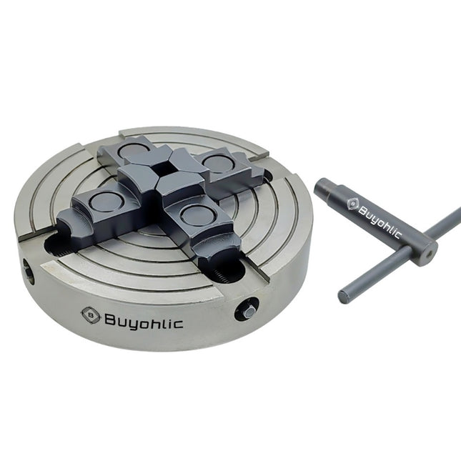 4-Jaws x 6" Inches Wood Lathe Chuck Threaded 3/4-16 with Independently Adjustable/Reversible Jaws