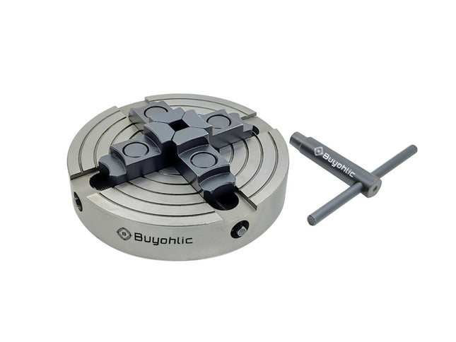 4-Jaws x 6" Inches Wood Lathe Chuck Threaded 3/4-16 with Independently Adjustable/Reversible Jaws