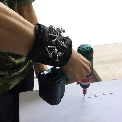 Buyohlic Magnetic Wristband for Holding Screws, Nails, Super Strong Magnets Tools Gifts for Dad
