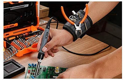 Buyohlic Magnetic Wristband for Holding Screws, Nails, Super Strong Magnets Tools Gifts for Dad