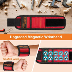 Buyohlic Magnetic Wristband for Holding Screws, Nails, Super Strong Magnets Tools Gifts for Dad