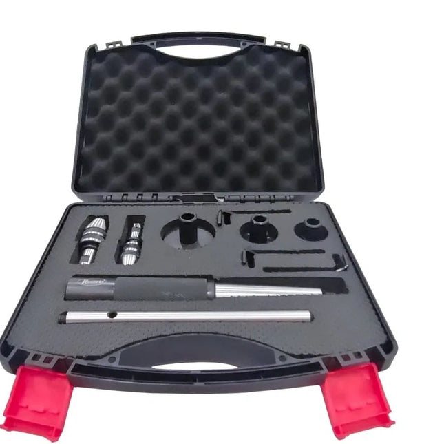 Tapping, reaming and threading die holder set for lathe tailstock with Plastic Box