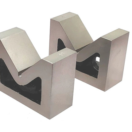 Seasoned caste iron v block pair