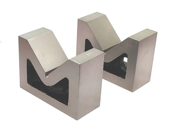 Seasoned caste iron v block pair