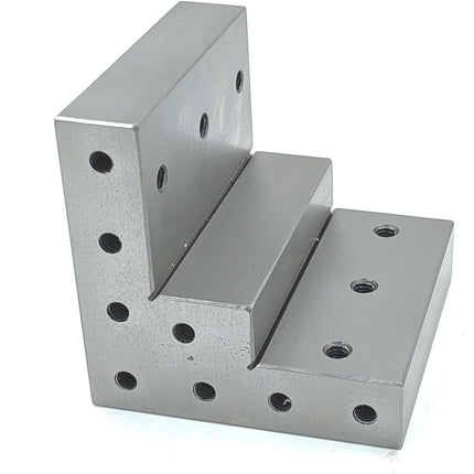 Caste Iron 100 mm/ 4" Stepped Angle Plate-Tapped Drills