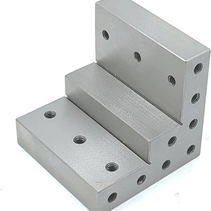Caste Iron 100 mm/ 4" Stepped Angle Plate-Tapped Drills