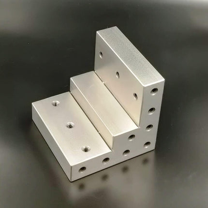 Caste Iron 100 mm/ 4" Stepped Angle Plate-Tapped Drills