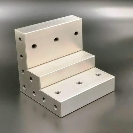 Caste Iron 100 mm/ 4" Stepped Angle Plate-Tapped Drills