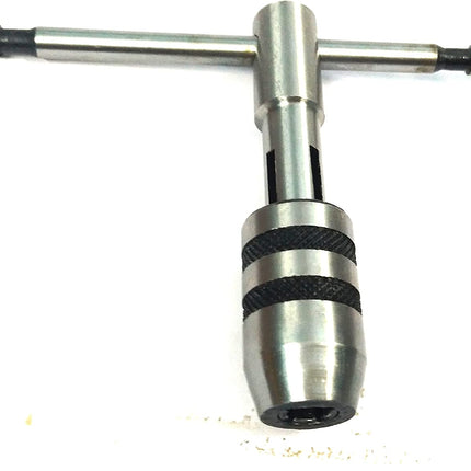 T-Handle Tap Wrench Set Of 3 Pcs Solid Collet Jaws For Tapping & Reaming