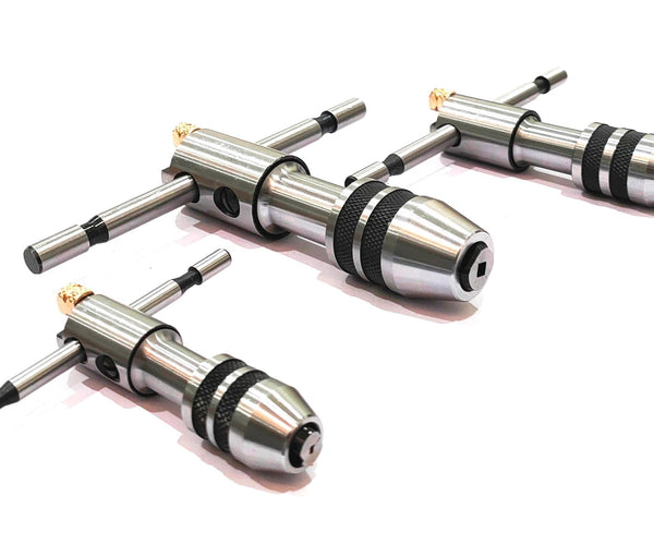 BUYOHLIC Reversible Ratchet Tap Wrench Set - Adjustable T-Handle For Tapping Threads (All Sizes) 2 thumbnail image