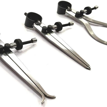 Set of 3 Pieces Spring Caliper Set - Inside, Outside & Divider Measuring Tool