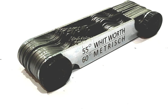 British Whitworth BSW & Metric Screws Bolts Pitch Measure Thread Gauge 51 Blades Gages