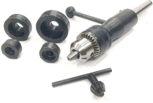 Lathe tailstock Die Holder With M12 x 1.75 Threaded  Drill Chuck Complete Solution Die Holder