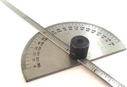 Buyohlic Stainless Steel Protractor 0-180 degrees Machine Tools